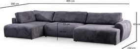 Corner Sofa Enjoy Corner Chl-O3-2R - Anthracite Anthracite