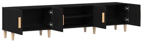 vidaXL Ντουλάπι τηλεόρασης Μαύρο Δρυς 180x31,5x40 εκ Επεξεργασμένο ξύλο