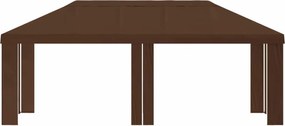 vidaXL Κάλυμμα Γκαζebo 6 x 3 m Καφέ Πολυεστέρας 190 gsm
