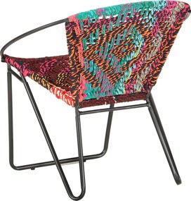 vidaXL Καρέκλα Κυκλική Πολύχρωμη από Ύφασμα Chindi