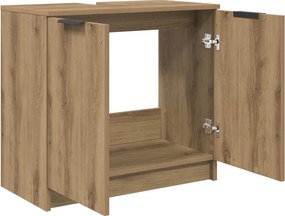 vidaXL Ντουλάπι Μπάνιου Artisan Oak 64,5 x 33,5 x 59 εκ.