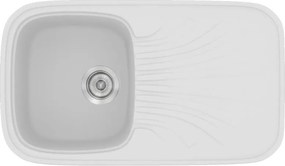 Kitchen Sink Sanitec Classic 315 Inset 82x50 cm Λευκό