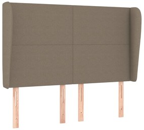 vidaXL Κεφαλάρι με Πτερύγια Taupe 147x23x118/128 εκ. Υφασμάτινο