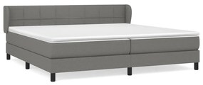 ΚΡΕΒΑΤΙ BOXSPRING ΜΕ ΣΤΡΩΜΑ ΣΚΟΥΡΟ ΓΚΡΙ 200X200 ΕΚ. ΥΦΑΣΜΑΤΙΝΟ 3126270