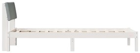 vidaXL Σκελετός Κρεβατιού Λευκό και ανοιχτό γκρι 80 x 200 cm