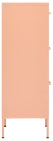 vidaXL Ντουλάπι Αποθήκευσης Ροζ 42,5 x 35 x 101,5 εκ. από Ατσάλι