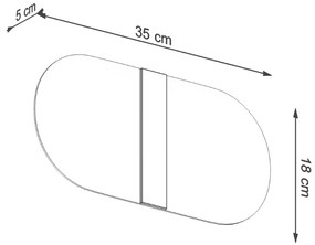 Sollux Φωτιστικό τοίχου Salia 2,γυαλί, χάλυβας,2xG9/40w