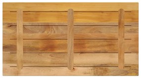 vidaXL Επιφάνεια Τραπεζιού Ορθογώνια 100x70x2,5 εκ. Μασίφ Ξύλο Μάνγκο