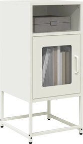 vidaXL Κομοδίνο λευκό 36x39x78 cm από χάλυβα ψυχρής έλασης