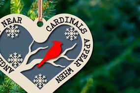 Σετ των 3 Intra απο ξύλο plywood 3mm-4mm πάχος Χριστουγεννιάτικο καρδινάλιο στολίδι με λέιζερ Δίασταση 8x8 cm INTRAFABR-76360936