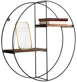 Ραφιέρα Τοίχου Caryophyllus 491CRT1102 60x15x60cm Walnut-Black