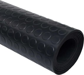 vidaXL Μάτ δαπέδου Μαύρο 1 x 5 m Λάστιχο