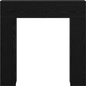 vidaXL Περίβλημα τζακιού Μαύρη Δρυς 102 x 18 x 100,5 εκ