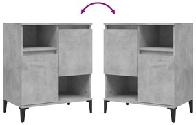 vidaXL Ντουλάπια 3 τεμ. Γκρι Σκυροδέματος 60x35x70 εκ. Επεξεργ. Ξύλο