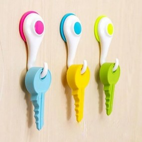 Σφήνα Πόρτας από Εύκαμπτο Πλαστικό 10x4x2cm Σχήμα Κλειδί - Καφέ