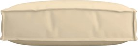 vidaXL Μαξιλάρι Ύφασμα Όξφορντ Μπεζ 60 x 60 x 12 cm