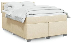 ΚΡΕΒΑΤΙ BOXSPRING ΜΕ ΣΤΡΩΜΑ ΚΡΕΜ 140X200 ΕΚ. ΥΦΑΣΜΑΤΙΝΟ 3288230