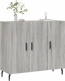 vidaXL Ντουλάπι Γκρι Sonoma 90 x 34 x 80 εκ. από Επεξεργασμένο Ξύλο