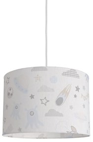 Παιδικό Φωτιστικό Κρεμαστό Hesperis Kids Space Aliens 35x24cm Ε27 Grey-Beige Veis