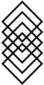 Διακοσμητικό Τοίχου Geometry 891TNL1422 30x60cm Black Wallity Μέταλλο