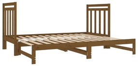 vidaXL Καναπές Κρεβάτι Συρόμενος Μελί 2x(90x190) εκ. Μασίφ Ξύλο Πεύκου