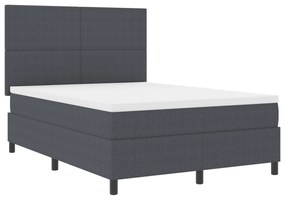 vidaXL Κρεβάτι Box Spring με Στρώμα Σκούρο Γκρι 160x200 εκ Βελούδινο Ύφασμα