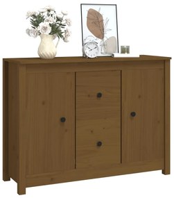 vidaXL Μπουφές Καφέ Μελί 100x35x74 εκ. από Μασίφ Ξύλο Πεύκου