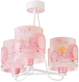 Παιδικό Φωτιστικό Οροφής Τρίφωτο Ango Little Elephant Pink 61337 S