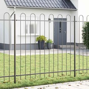 vidaXL Φράχτης Κήπου Γκρι 1.7 x 1.5 m Ατσάλι με Επικάλυψη Πούδρας