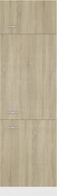 vidaXL Ντουλάπι Ψυγείου Sonoma Δρυς 60x57x207 εκ. Επεξ. Ξύλο