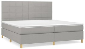 ΚΡΕΒΑΤΙ BOXSPRING ΜΕ ΣΤΡΩΜΑ ΑΝΟΙΧΤΟ ΓΚΡΙ 200X200 ΕΚ. ΥΦΑΣΜΑΤΙΝΟ 3142361