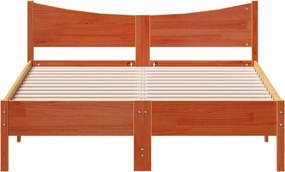 vidaXL Σκελετός Κρεβ. Χωρίς Στρώμα Καφέ Κεριού 120x190 εκ Μασίφ Πεύκο