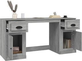vidaXL Γραφείο με Ντουλάπι Γκρι Sonoma από Επεξεργασμένο Ξύλο