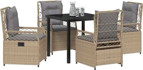 vidaXL Σέτ φαγητού για κήπο 5 pcs Μπέζ και Ανοιχτό Γκρι