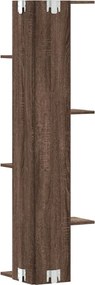 vidaXL Γωνιακή Ραφιέρα Τοίχου Καφέ Δρυς 36,5x36,5x140 εκ. Επεξ. Ξύλο