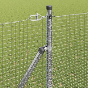 vidaXL Συρματόπλεγμα με ακίδες 25 x 1,5 m Γαλβανισμένος Χάλυβας Ασημί