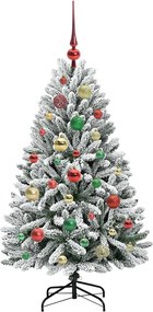 vidaXL Τεχνητό Χριστουγεννιάτικο Δέντρο Πράσινο και Λευκό 120 cm