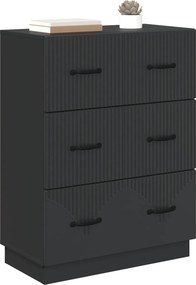 vidaXL Ντουλάπι με Συρτάρια Μαύρο 66 x 34,5 x 87 εκ.