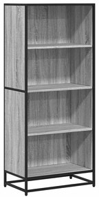 vidaXL Βιβλιοθήκη Γκρι Sonoma 60x35x139 cm Ξύλινη κατασκευή