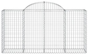 vidaXL Συρματοκιβώτια Τοξωτά 25 τεμ. 200x50x100/120 εκ. Γαλβαν. Ατσάλι