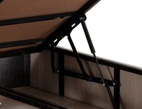 Διπλό Κρεβάτι &amp; Στρώμα 160x200 - Silvia - Χρώμα Γκρι