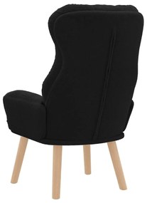 vidaXL Χαλαρωτική Πολυθρόνα Μαύρο 69 x 74 x 93 εκ. ύφασμα