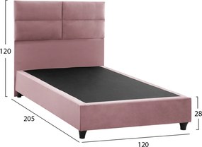 ΚΡΕΒΑΤΙ MILO ΣΑΠΙΟ ΜΗΛΟ ΒΕΛΟΥΔΟ HM646.12 ΓΙΑ ΣΤΡΩΜΑ 120x200 εκ.