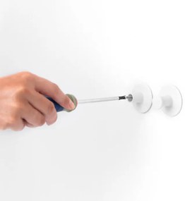 Σετ 2 κρεμάστρων Brabantia ReNew 1003486, Περιλαμβάνεται σετ τοποθέτησης, Μέχρι 2 kg, Λευκό