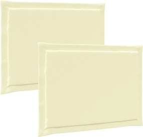 vidaXL Μαξιλάρια καθισμάτων 2 pcs Κρεμ 47 x 36 x 2 εκ. Πολυεστέρας