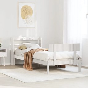 vidaXL Σκελετός Κρεβ. Χωρίς Στρώμα Λευκό 90x200 εκ Μασίφ Πεύκο