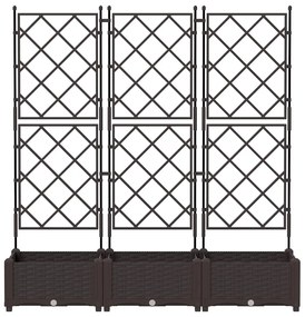 vidaXL Κηποτινάκι με Τρέλα 3 pcs Καφέ 120 x 40 x 125.5 εκ. PP