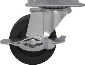vidaXL Τροχίσκος 2 pcs Μαύρο και ασημί 50,7 x 50,7 x 24,4 χιλ
