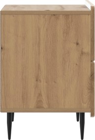 vidaXL Κομοδίνο 2 τεμ. Artisan Δρυς 43 x 34,5 x 49,5 εκ