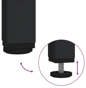 vidaXL Τραπέζι κονσόλας Μαύρη Δρυς 75x28x75 εκ. Κατασκευασμένο ξύλο και ατσάλι